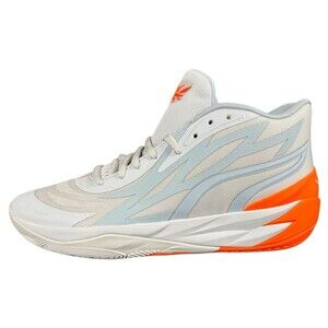 PUMA Size 13 MB.02 LaMelo Ball Basketball Sneakers Shoes Grey & Orange 378288 02